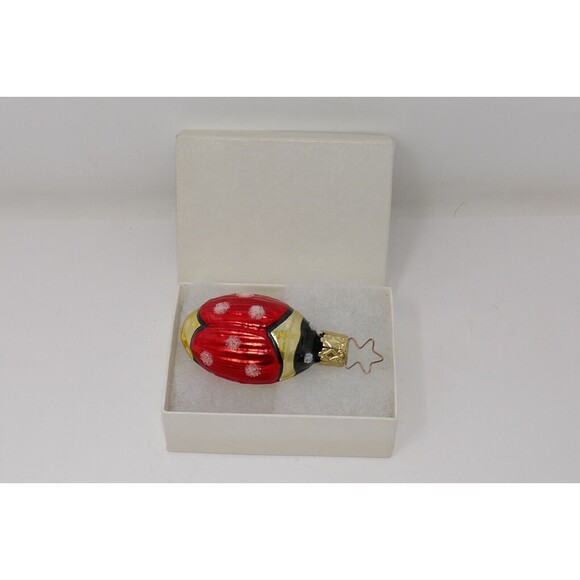 Matt McGhee Vintage Ladybug Blown Glass Christmas Ornament - Picture 6 of 11